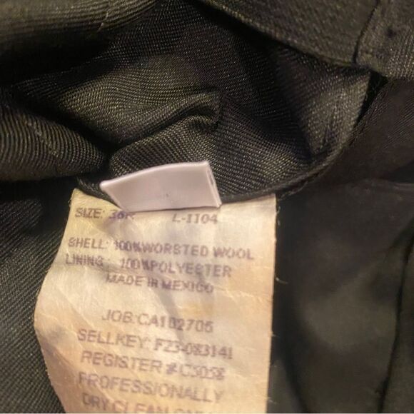 Worsted Wool Plaid Slacks Cuffed Bottom Dress Pants Size 36 - Picture 4 of 9